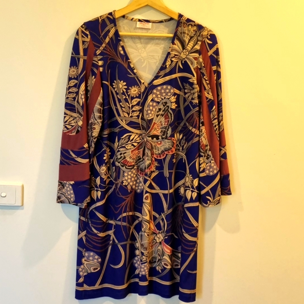 Leona Edmiston purple butterfly dress - Picture 2 of 5